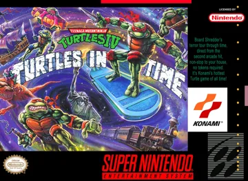 Teenage Mutant Ninja Turtles IV - Turtles in Time (USA) (Beta 2) box cover front